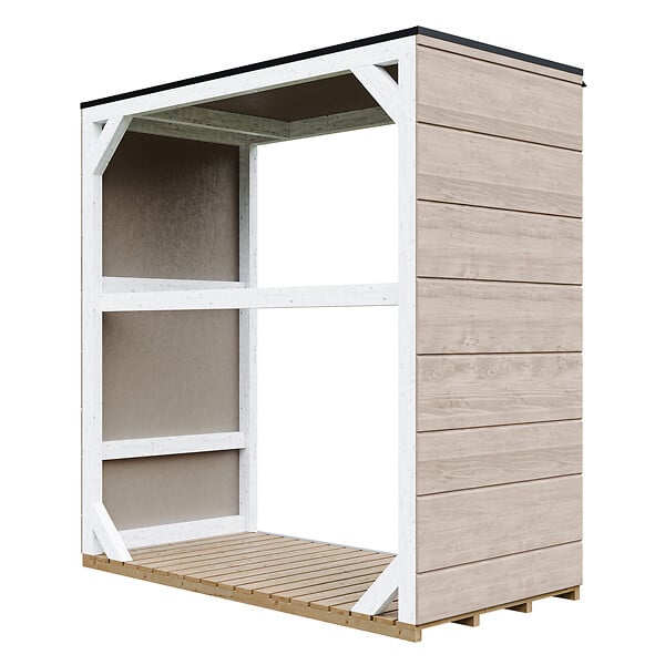 TIMBELA - Abri à bûches extérieur 1,14 m² - 75 x 153 x H159 cm - TIMBELA M980-1-TERRA BROWN - large