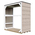TIMBELA - Abri à bûches extérieur 1,14 m² - 75 x 153 x H159 cm - TIMBELA M980-1-TERRA BROWN - vignette