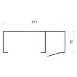 TIMBELA - Abri à bûches extérieur - 75 x 217 x H159 cm - Abri à outils et bûches - 1,09 m² + 0.53 m² - TIMBELA M981 - TERRA BROWN - vignette