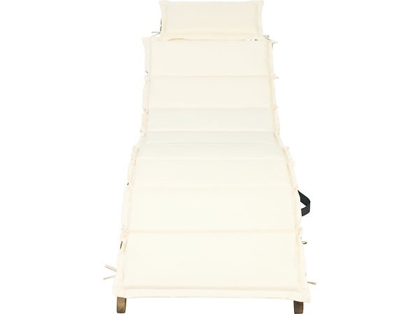 HABITAT ET JARDIN - Bain de soleil en bois avec coussins inclus "Jakarta" - Beige - large