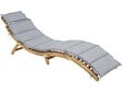 HABITAT ET JARDIN - Bain de soleil en bois avec coussins inclus "Jakarta" - Gris - vignette