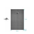 AURLANE - Receveur de Douche à Carreler 120x90cm avec Bonde à Sortie Verticale - Grille Inox Chrome - vignette