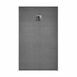 AURLANE - Receveur de Douche à Carreler 160x80cm avec Bonde à Sortie Verticale - Grille Inox Chrome - vignette
