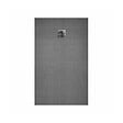 AURLANE - Receveur de Douche à Carreler 160x80cm avec Bonde à Sortie Verticale - Grille Inox Chrome - vignette
