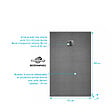 AURLANE - Receveur de Douche à Carreler 160x80cm avec Bonde à Sortie Verticale - Grille Inox Chrome - vignette