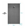 AURLANE - Receveur de Douche à Carreler 160x80cm avec Bonde à Sortie Verticale - Grille Inox Chrome - vignette