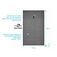 AURLANE - Receveur de Douche à Carreler 120x80cm avec Bonde à Sortie Verticale - Grille Inox Chrome - vignette