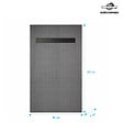 AURLANE - Receveur de douche à carreler 120x90 cm avec bonde écoulement linéaire - Grille finition noire - vignette