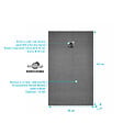 AURLANE - Receveur de douche à carreler 140x80 cm avec bonde à sortie Horizontale - Grille finition chrome - vignette
