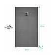 AURLANE - Receveur de douche à carreler 140x80 cm avec bonde à sortie Horizontale - Grille finition chrome - vignette