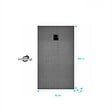AURLANE - Receveur de Douche à Carreler 160x80cm avec Bonde à Sortie Verticale - Grille Noire - vignette