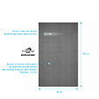 AURLANE - Receveur de Douche à Carreler 140x80cm à Ecoulement Linéaire - Grille Chrome et Bonde - vignette