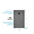 AURLANE - Receveur de Douche à Carreler 140x80cm avec Bonde à Sortie Verticale - Grille Noire - vignette
