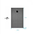 AURLANE - Receveur de Douche à Carreler 120x90cm avec Bonde à Sortie Verticale - Grille Noire - vignette