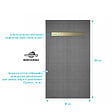 AURLANE - Receveur de douche à carreler 160x90 cm avec bonde écoulement linéaire - Grille finition or brossé - vignette