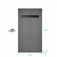 AURLANE - Receveur de douche à carreler 160x90 cm avec bonde écoulement linéaire - Grille finition noire - vignette