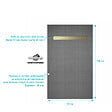 AURLANE - Receveur de douche à carreler 140x80 cm avec bonde écoulement linéaire - Grille finition or brossé - vignette