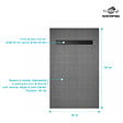 AURLANE - Receveur de Douche à Carreler 140x80cm à Ecoulement Linéaire - Grille Noire et Bonde - vignette