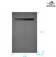 AURLANE - Receveur de Douche à Carreler 140x80cm à Ecoulement Linéaire - Grille Noire et Bonde - vignette
