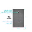 AURLANE - Receveur de Douche à Carreler 120x80cm avec Bonde à Sortie Horizontale - Grille Inox Chrome - vignette