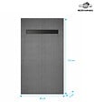 AURLANE - Receveur de douche à carreler 140x90 cm avec bonde écoulement linéaire - Grille finition noire - vignette