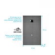AURLANE - Receveur de Douche à Carreler 120x80cm avec Bonde à Sortie Verticale - Grille Noire - vignette