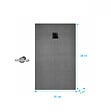 AURLANE - Receveur de Douche à Carreler 120x80cm avec Bonde à Sortie Verticale - Grille Noire - vignette