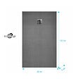 AURLANE - Receveur de douche à carreler 120x90 cm avec bonde à sortie Horizontale - Grille finition chrome - vignette