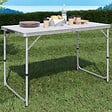 ID MARKET - Table de camping pliante réglable en hauteur 120 cm - vignette