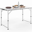 ID MARKET - Table de camping pliante réglable en hauteur 120 cm - vignette