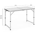 ID MARKET - Table de camping pliante réglable en hauteur 120 cm - vignette
