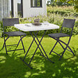 ID MARKET - Table pliante d'appoint 77 cm hauteur réglable 3 positions URBANA pour extérieur intérieur camping - vignette
