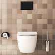 VITRA - Pack WC suspendu VitrA Sento blanc + bâti autoportant V-Fix Core + Plaque Round Noir mat - vignette