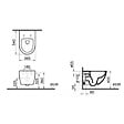 VITRA - Cuvette WC suspendu sans bride VitrA Sento blanc mat + abattant frein de chute - vignette