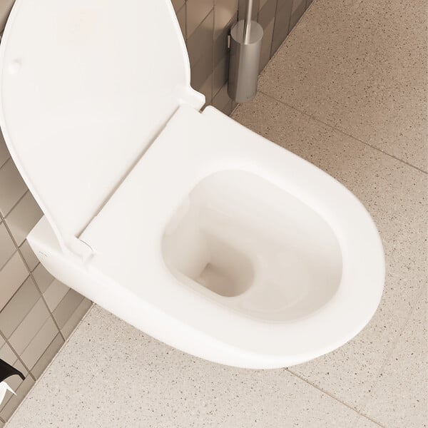 VITRA - Cuvette WC suspendu sans bride VitrA Sento blanc mat + abattant frein de chute - large
