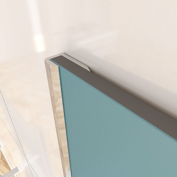 AURLANE - 2 profilés muraux de finition en aluminium Chrome H250 cm compatible avec WALL'IT et STONE'IT - large