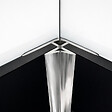 AURLANE - Profilé Mural d'Angle en Aluminium Chrome H250 cm compatible avec WALL'IT et STONE'IT - vignette
