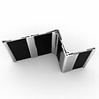 AURLANE - Profilé Mural d'Angle en Aluminium Chrome H250 cm compatible avec WALL'IT et STONE'IT - vignette