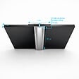 AURLANE - Profilé Mural de Jonction en Aluminium Chrome H250 cm compatible avec WALL'IT et STONE'IT - vignette