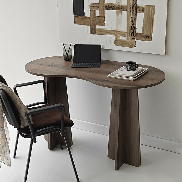 HABITAT ET JARDIN - bureau en bois "infini" 120 x 60 x 75 cm - Noyer - large