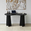HABITAT ET JARDIN - bureau en bois "infini" 120 x 60 x 75 cm - Noir - vignette