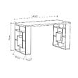 HABITAT ET JARDIN - bureau en bois "Maze" 140 x 60 x 75 cm - Blanc - vignette