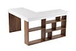 HABITAT ET JARDIN - bureau en bois "Vesper" 130 x 120 x 72 cm - Noyer - vignette