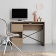 HABITAT ET JARDIN - Bureau modulable en bois "Badau" - 110 x 102 x 77 cm - Marron - vignette