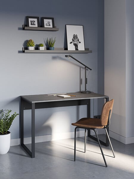 HABITAT ET JARDIN - bureau en bois "inna" 100 x 60 x 75 cm - Gris rétro - large
