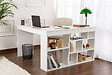 HABITAT ET JARDIN - bureau en bois "Vesper" 130 x 120 x 72 cm - Blanc naturel - vignette