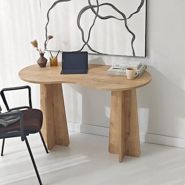 HABITAT ET JARDIN - bureau en bois "infini" 120 x 60 x 75 cm - Chêne saphir - large