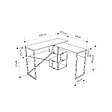 HABITAT ET JARDIN - Bureau modulable en bois "Badau" - 110 x 102 x 77 cm - Beige - vignette