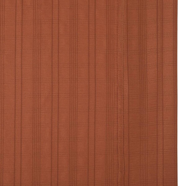 ATMOSPHERA - Voilage Noa motif rayures plissées140x240cm terracotta - large