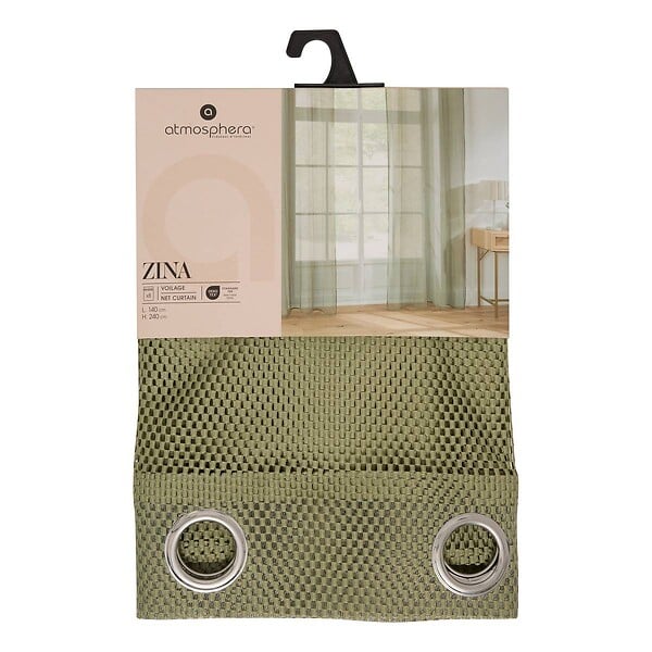 ATMOSPHERA - Voilage Zina 140x240cm vert kaki - large